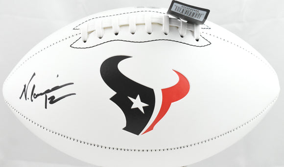 Nico Collins Autographed Houston Texans Logo Football - Beckett W Hologram