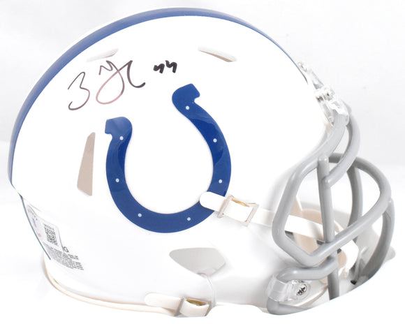 Zaire Franklin Autographed Colts Speed Mini Helmet - Beckett W Hologram *Black