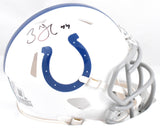 Zaire Franklin Autographed Colts Speed Mini Helmet - Beckett W Hologram *Black