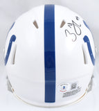 Zaire Franklin Autographed Colts Speed Mini Helmet - Beckett W Hologram *Black