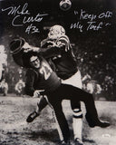 Mike Curtis Autographed 16x20 B&W Tackle Photo- JSA W Authenticated