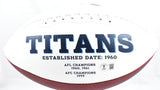 Chris Johnson Autographed Tennessee Titans Logo Football - Beckett W Hologram