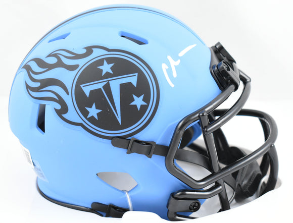 Chris Johnson Autographed Tennessee Titans Rave Speed Mini Helmet Beckett W Holo