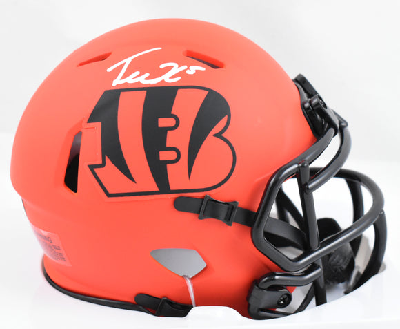 Tee Higgins Autographed Bengals Rave Speed Mini Helmet - Beckett W Hologram