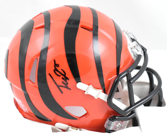 Tee Higgins Autographed Cincinnati Bengals Speed Mini Helmet Beckett W Hologram