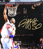 Rasheed Wallace Autographed Detroit Pistons 16x20 Dunk Photo  Beckett W Hologram