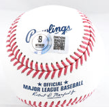 David Justice Autographed Rawlings OML Baseball 2x WS Champs- Beckett W Hologram