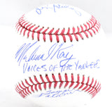Michael Kay John Sterling Suzyn Waldman Signed Rawlings OML Baseball Beckett W