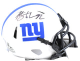 Michael Strahan Signed Giants Lunar Speed Mini Helmet Beckett W Hologram *Black