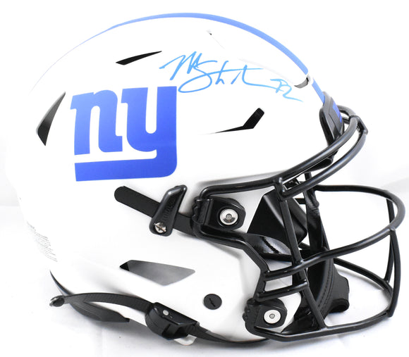 Michael Strahan Autographed Giants F/S Lunar Speed Flex Helmet - Beckett W Holo