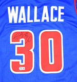 Rasheed Wallace Autographed Blue Pro Style Jersey - Beckett W Hologram *Black