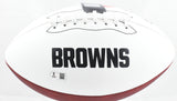 Nick Chubb Autographed Cleveland Browns Logo Football Beckett W Hologram *Black