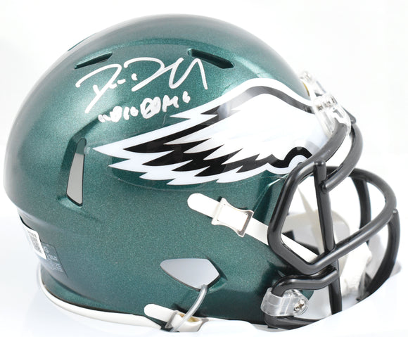 Dom DiSandro Autographed Eagles Speed Mini Helmet Big Dom - Beckett W Hologram