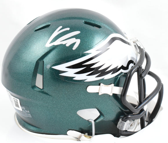 Kenneth Gainwell Autographed Eagles Speed Mini Helmet - Beckett W Hologram