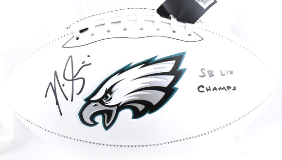 Nick Sirianni Signed Philadelphia Eagles Logo Football SB Champs Beckett W Holo