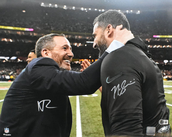 Howie Roseman Nick Sirianni Signed Eagles 16x20 Celebration Photo-Beckett W Holo