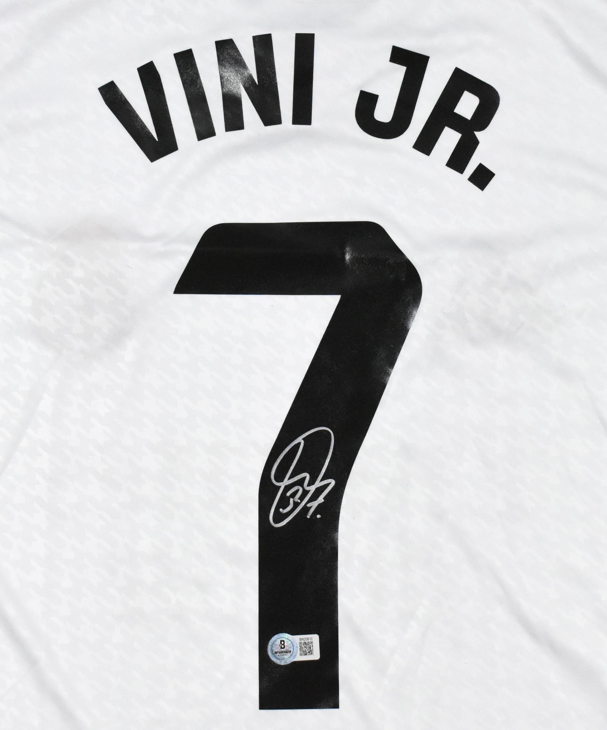 Vinicius Jr Autographed Real Madrid Home White Soccer Jersey #7