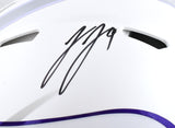 JJ McCarthy Signed Vikings F/S Alt 2024 Speed Authentic Helmet Beckett W Holo