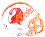 Mike Alstott Autographed Buccaneers 76-96 Speed Mini Helmet - Beckett W Hologram