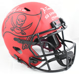 Mike Alstott Signed Buccaneers F/S Rave Speed Helmet SB Champs A Train Beckett W