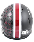 Quinshon Judkins Signed Ohio State Black Speed Mini Helmet - Beckett W Hologram
