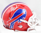 Steve Tasker Autographed Buffalo Bills 87-01 Speed Mini Helmet - Prova *White