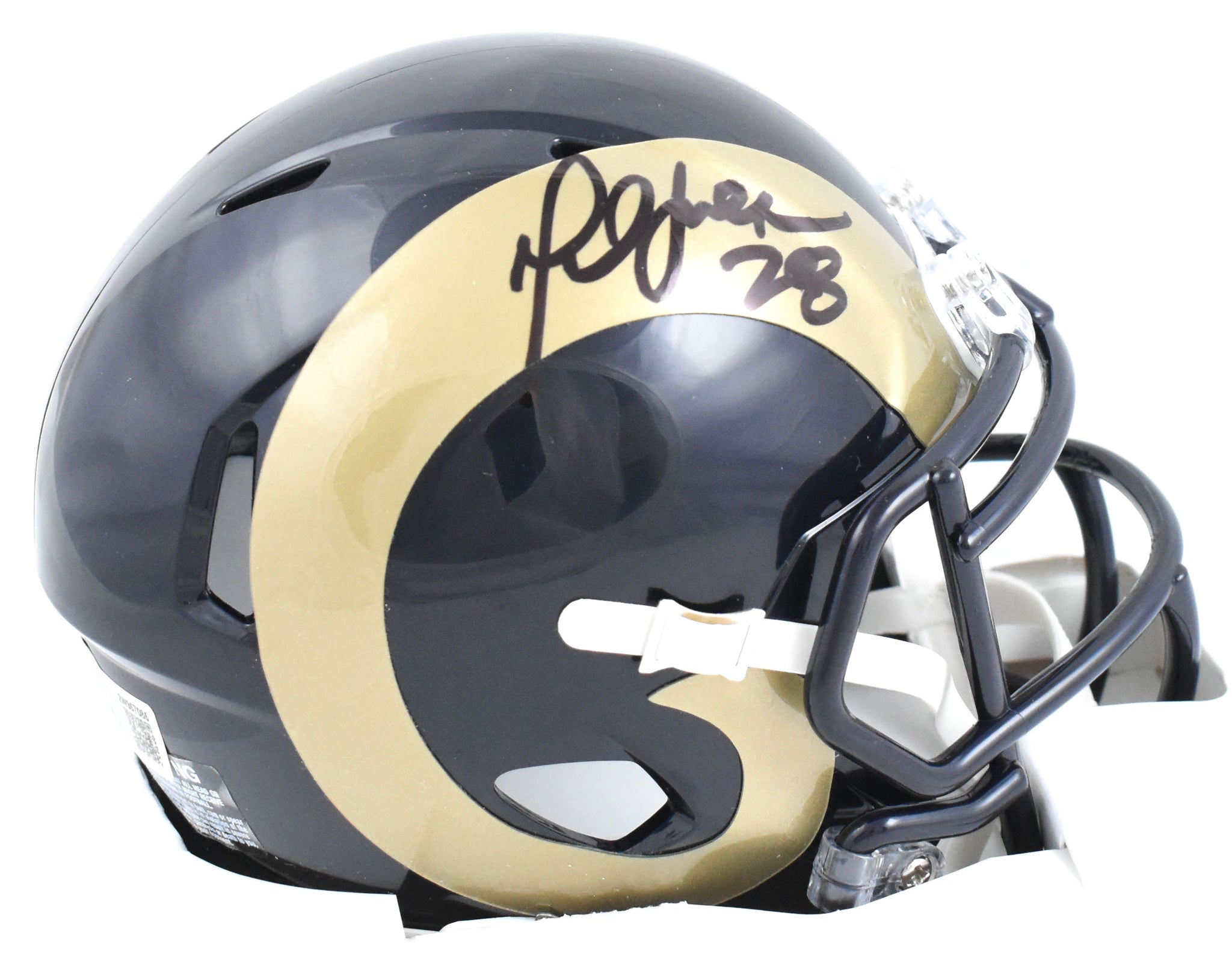 Marshall Faulk Autographed Rams 00-16 Speed Mini Helmet