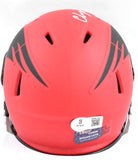 Christian Gonzalez Autographed Patriots Rave Speed Mini Helmet - Beckett W Holo