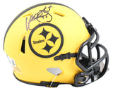 Kordell Stewart Autographed Steelers Rave Speed Mini Helmet - Beckett W Hologram