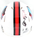 Sterling Sharpe Shannon Sharpe Signed NFL HOF Speed Mini Helmet- Beckett W Holo