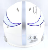 Jordan Addison Autographed Vikings ALT 2024 Speed Mini Helmet- Beckett W Holo