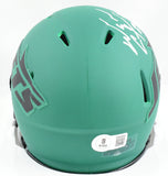 Wayne Chrebet Autographed New York Jets Rave Speed Mini Helmet - Beckett W Holo