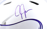 Justin Jefferson Signed Vikings F/S Alt 2024 Speed Authentic Helmet - Beckett W