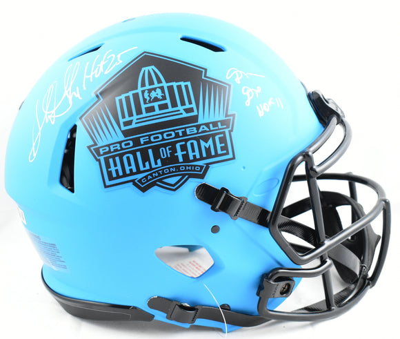 Shannon & Sterling Sharpe Signed NFL F/S Rave Speed Authentic Helmet