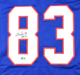 Andre Reed Autographed Blue Pro Style Jersey w/HOF - Beckett W Hologram *Black