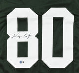 Wayne Chrebet Autographed Green Pro Style Jersey - Beckett W Hologram *Black