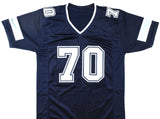 Zack Martin Autographed Blue Pro Style Jersey - Beckett W Hologram *Black