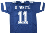 Danny White Autographed Blue Pro Style Jersey - Beckett W Hologram *Black