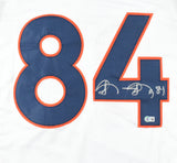 Shannon Sharpe Autographed White Pro Style Jersey - Beckett W Hologram *Silver