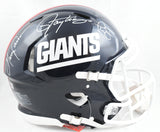 Taylor/Carson/Simms Autographed Giants F/S Speed Authentic Helmet-Beckett W Holo
