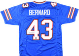 Terrel Bernard Autographed Blue Pro Style Jersey - Prova *Black