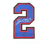 Tyler Bass Autographed White Pro Style Jersey - Prova *Silver