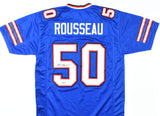 Greg Rousseau Autographed Blue Pro Style Jersey - Beckett W Hologram *Black