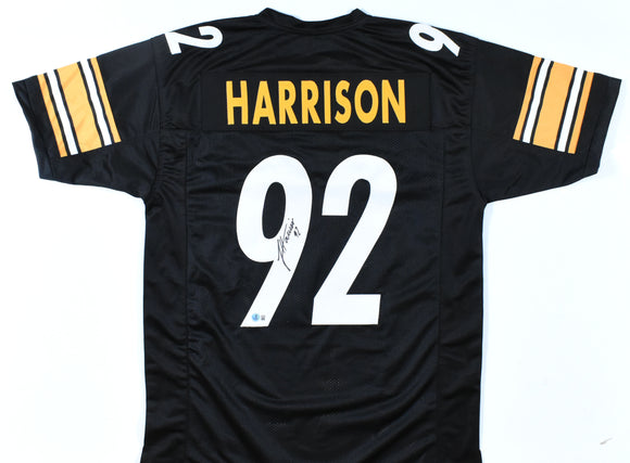 James Harrison Autographed Black Pro Style Jersey - Beckett W Hologram *Black