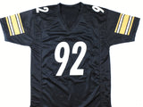James Harrison Autographed Black Pro Style Jersey - Beckett W Hologram *Black