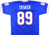 Steve Tasker Autographed Blue Pro Style Jersey - Prova *Black