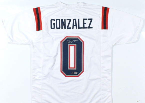 Christian Gonzalez Autographed White Pro Style Jersey - Beckett W Hologram