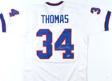 Thurman Thomas Autographed White Pro Style Jersey - Beckett W Hologram *Silver