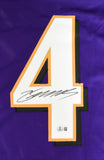 Zay Flowers Autographed Purple Pro Style Jersey - Beckett W Hologram *Black