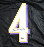 Zay Flowers Autographed Black Pro Style Jersey - Beckett W Hologram *Black